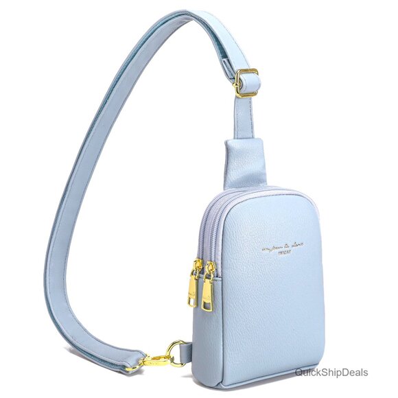 Handbags - Small Vegan Leather Sling Bag Crossbody Purse Lightweight Travel Everyday